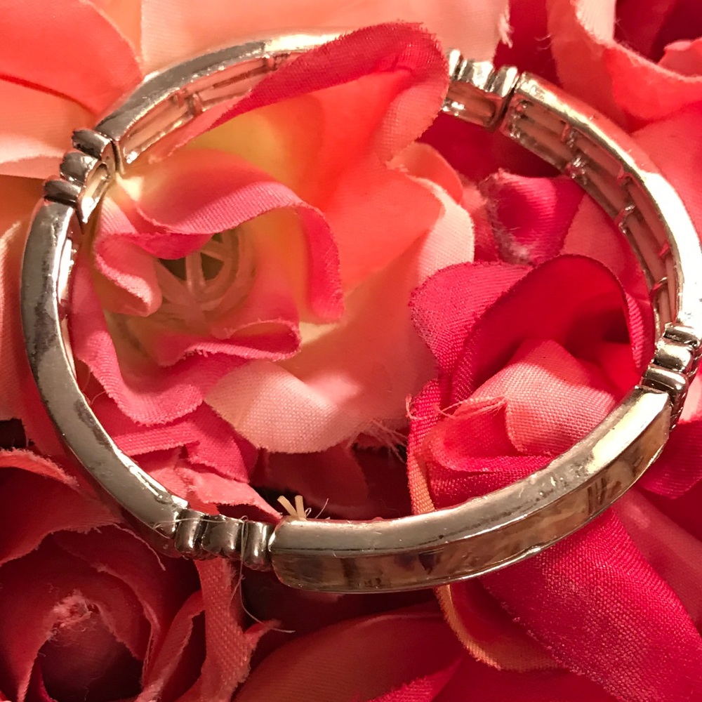 Silver colorful bracelet